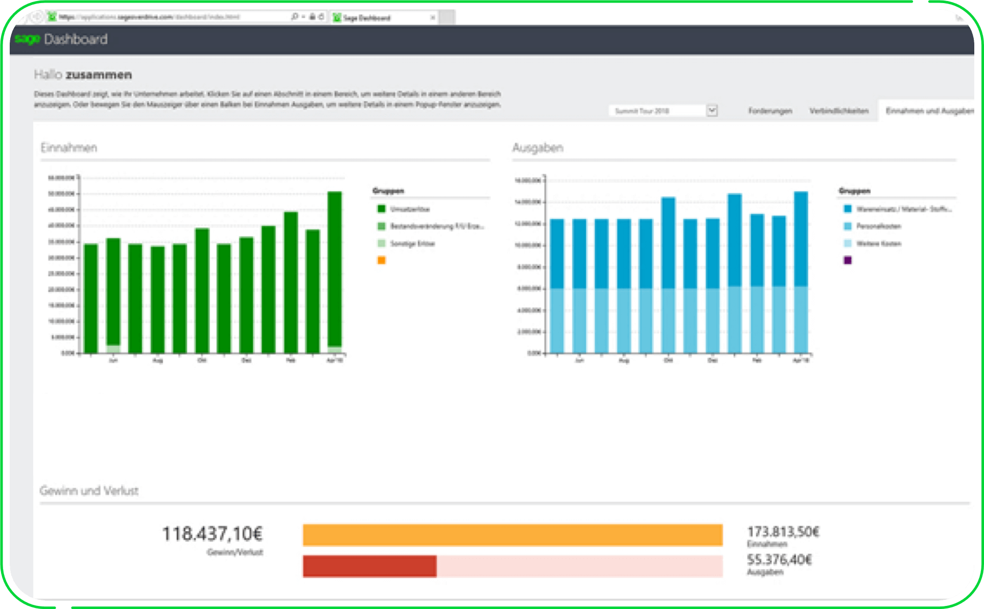 Sage 50 Connected Dashboard