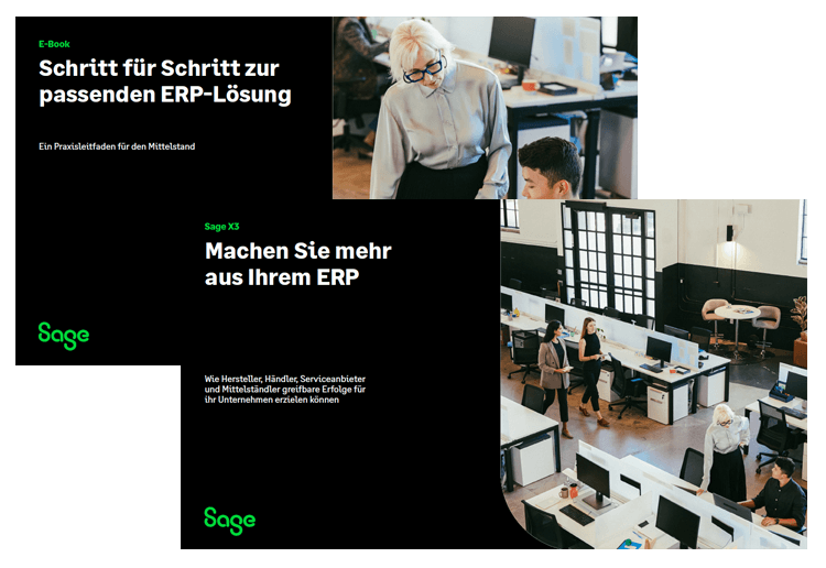 Mockup Broschuere Sage 100 Warenwirtschaft