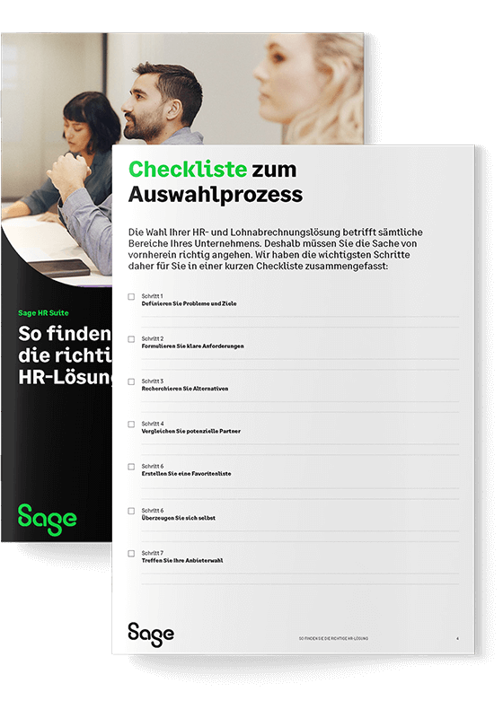 Sage HR Suite Mockup Checkliste