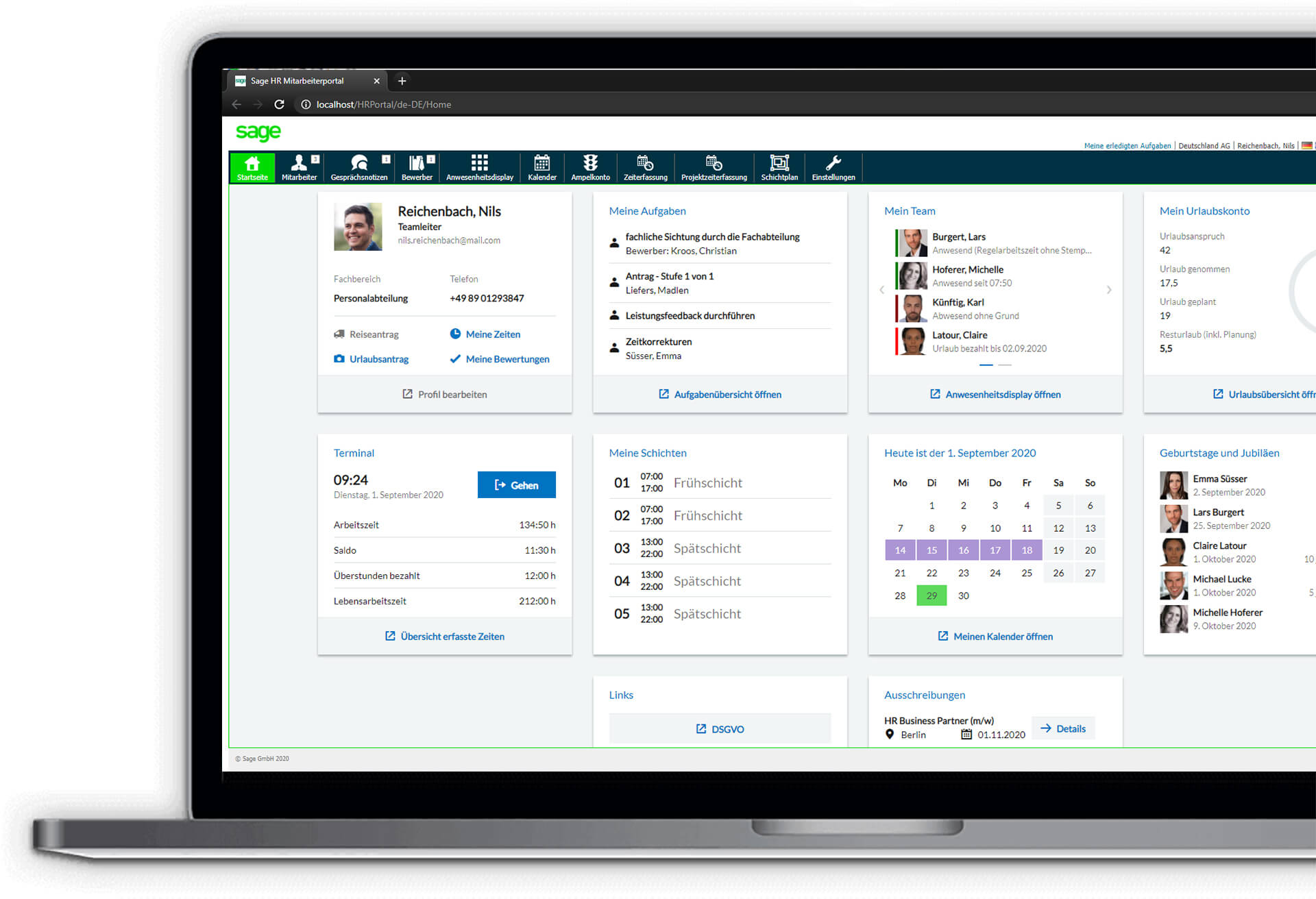 Sage HR Suite Personalabrechnung Mitarbeiterportal