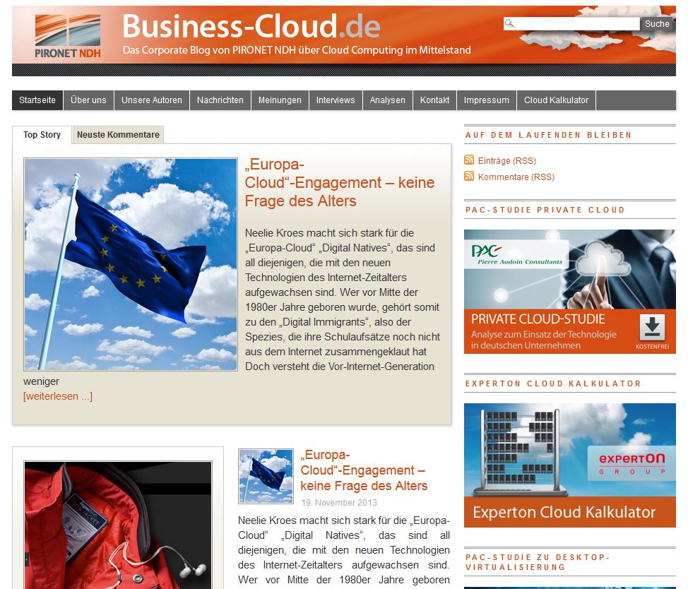 Screenshot Blog Business-Cloud