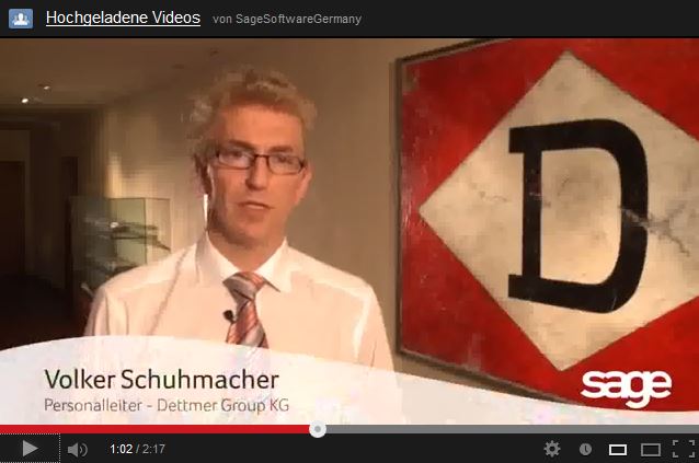 Warum Sage HR? Personalleiter Volker Schuhmacher verrät, wieso die B. Dettmer Reederei auf Sage Software in Sachen Personalarbeit setzt. Quelle: Youtube