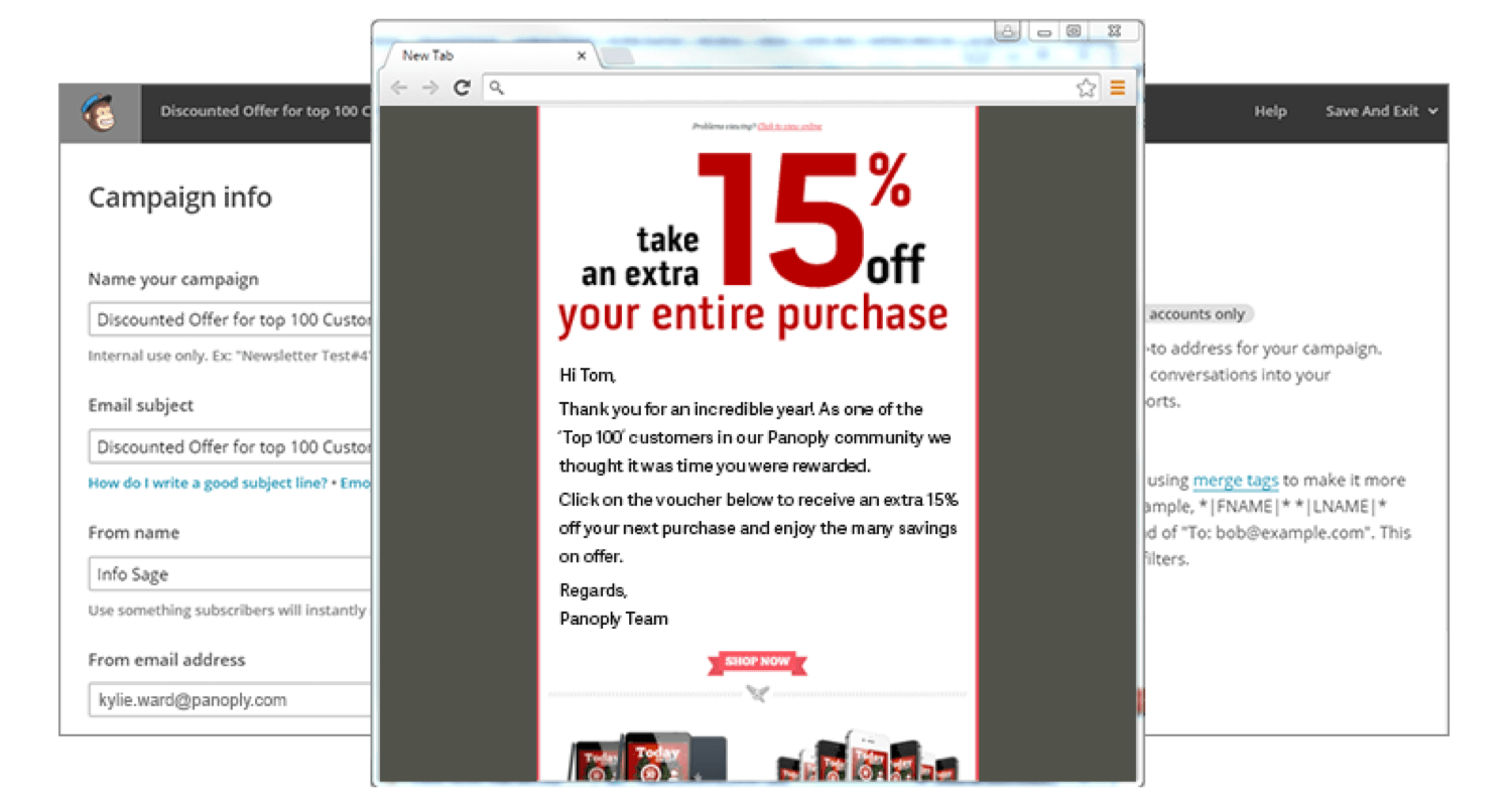 15% off ad example