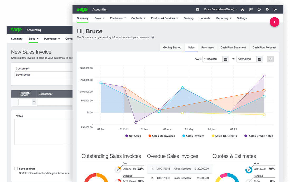 Sage Business Cloud Accounting screenshot