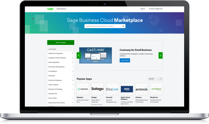 Sage Marketplace UK screen view