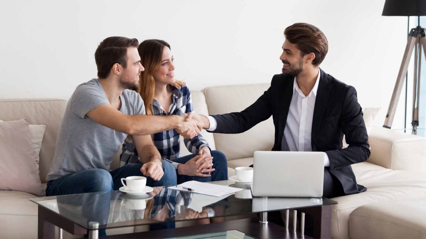 A landlord discussing the Renters' Rights Act with tenants