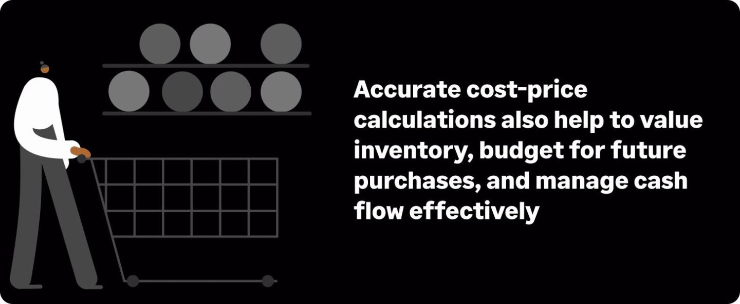 Infographic of a person loading coins into a shopping trolley.