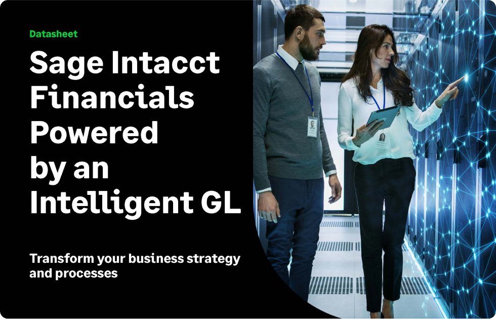 Sage Intacct financials powered Intelligent General Ledger datasheet