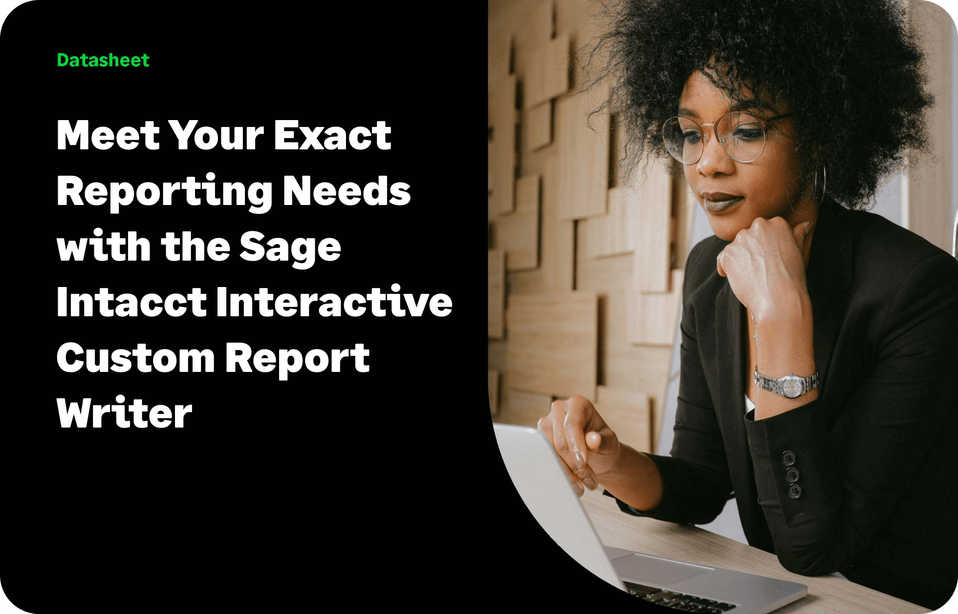 Sage Intacct interactive custom report viewer datasheet