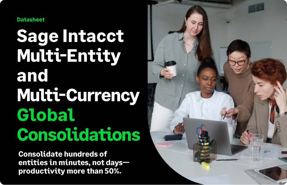 Sage Intacct multi entity-multi currency global consolidations datasheet