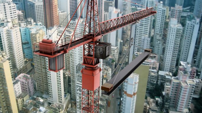 crane above city