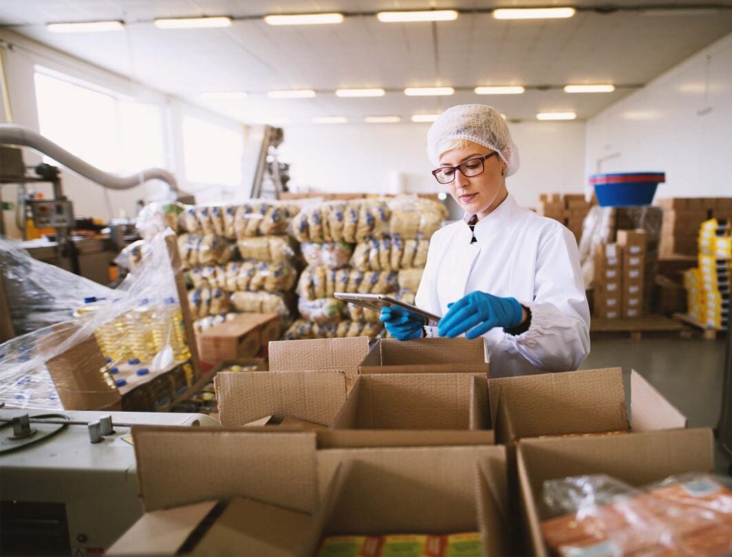 woman in manufacturing plant