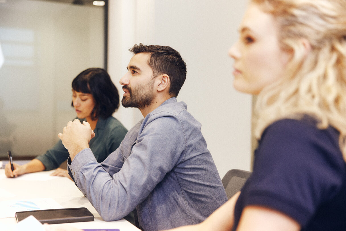 Man at desk in office
