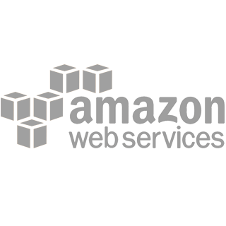 Logotipo de Amazon Web Services con cajas de color negro