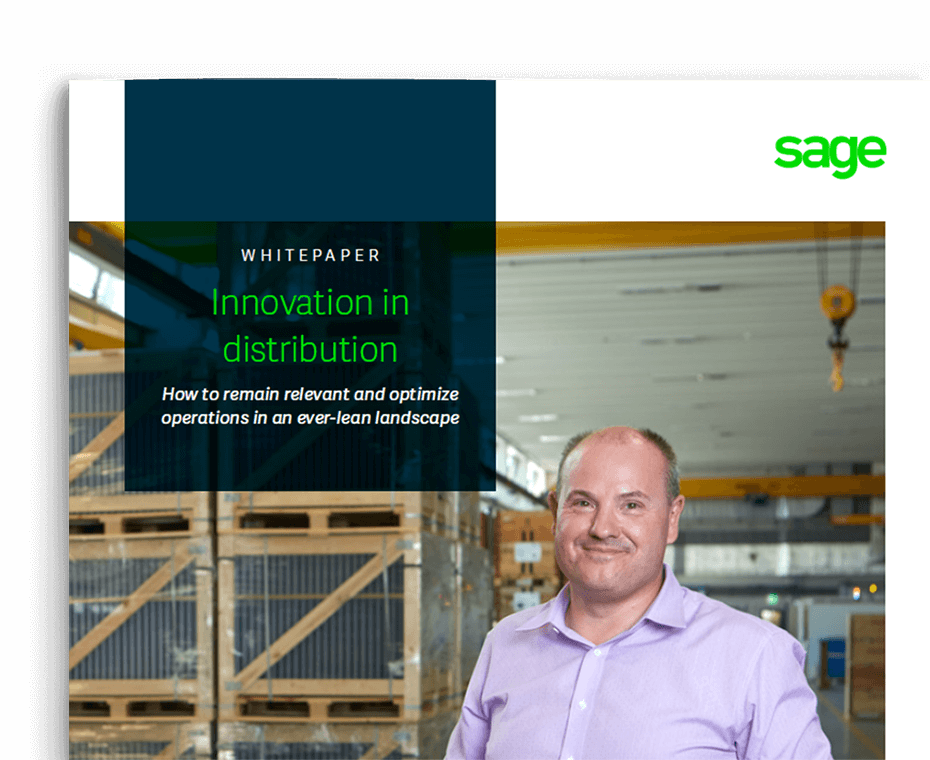 Sage X3 Innovation in distribution whitepaper cover