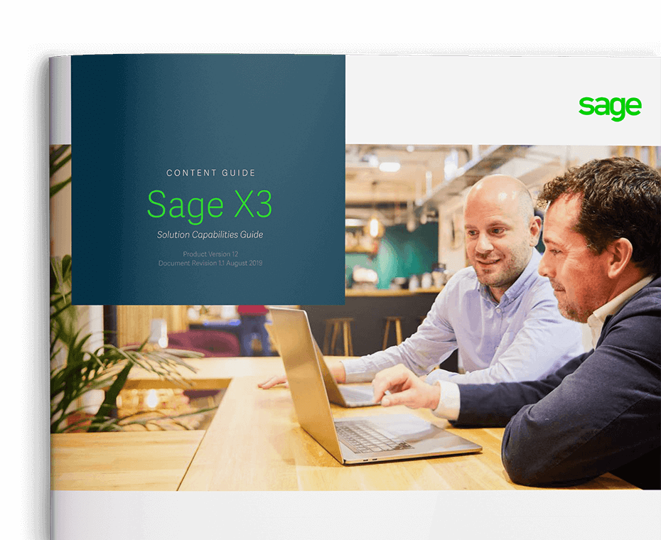 Sage X3 Solution Capabilities Guide cover