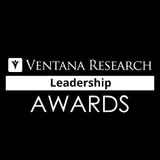 Logo Ventana Research Leadership Awards blanc sur noir