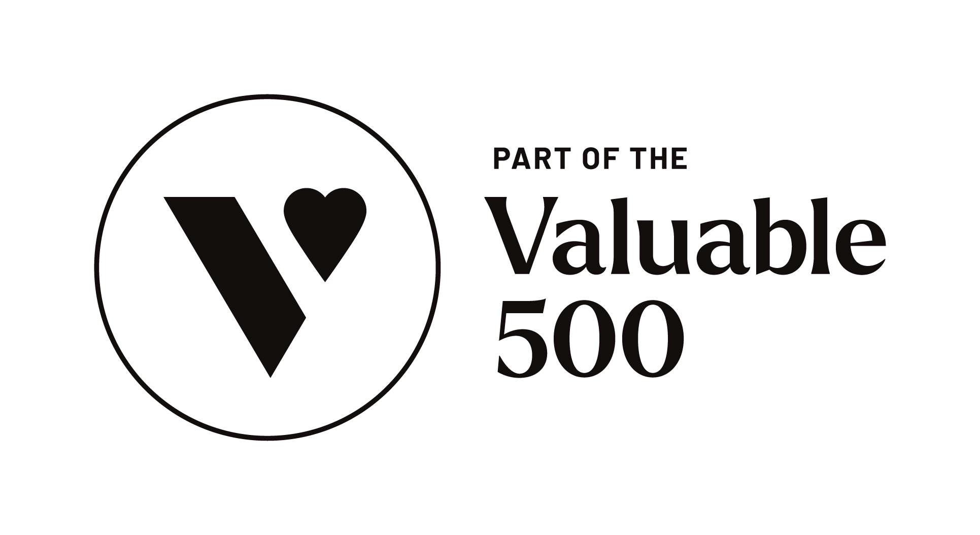 Logo de Valuable 500 : logo avec texte - faisant partie de Valuable 500